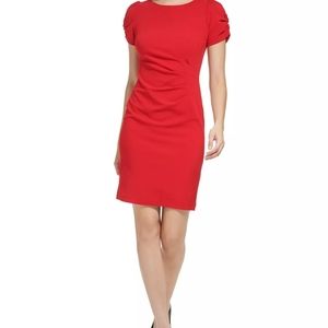 Karl lagerfeld red sheath dress